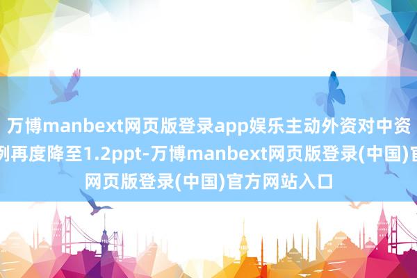 万博manbext网页版登录app娱乐主动外资对中资股的低配比例再度降至1.2ppt-万博manbext网页版登录(中国)官方网站入口
