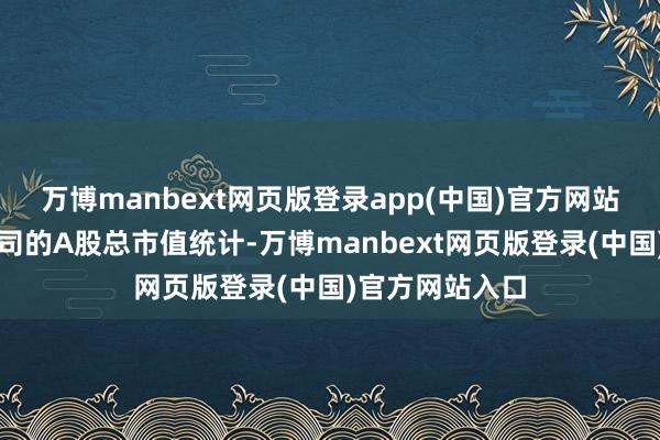 万博manbext网页版登录app(中国)官方网站从基金调研公司的A股总市值统计-万博manbext网页版登录(中国)官方网站入口