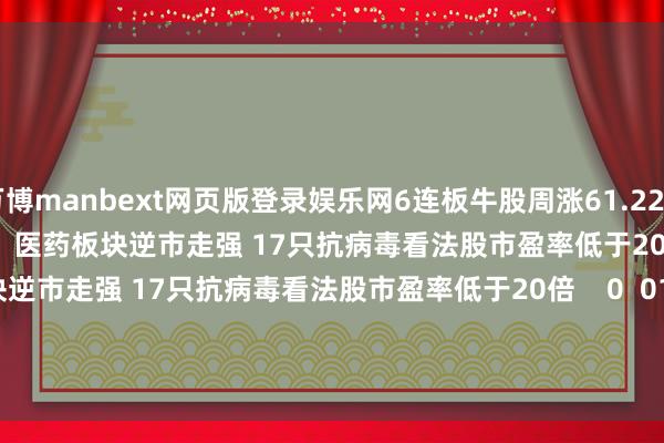 万博manbext网页版登录娱乐网6连板牛股周涨61.22%    16  01-11 05:14     医药板块逆市走强 17只抗病毒看法股市盈率低于20倍医药板块逆市走强 17只抗病毒看法股市盈率低于20倍    0  01-06 22:42     一财最热      点击关闭-万博manbext网页版登录(中国)官方网站入口
